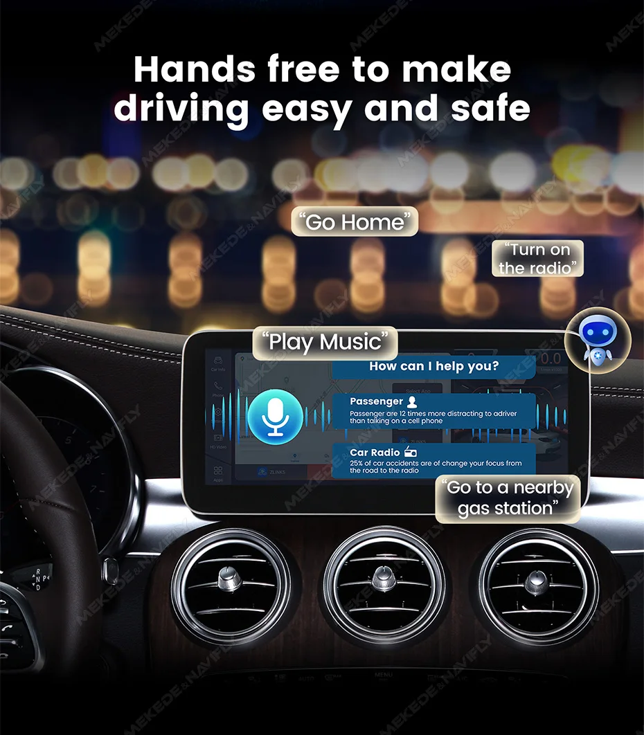 Navifly qualcomm 2008 android 13 3d ui carplay autoradio intelligentes system für mercedes benz c klasse w204 s204 2010-gps dsp
