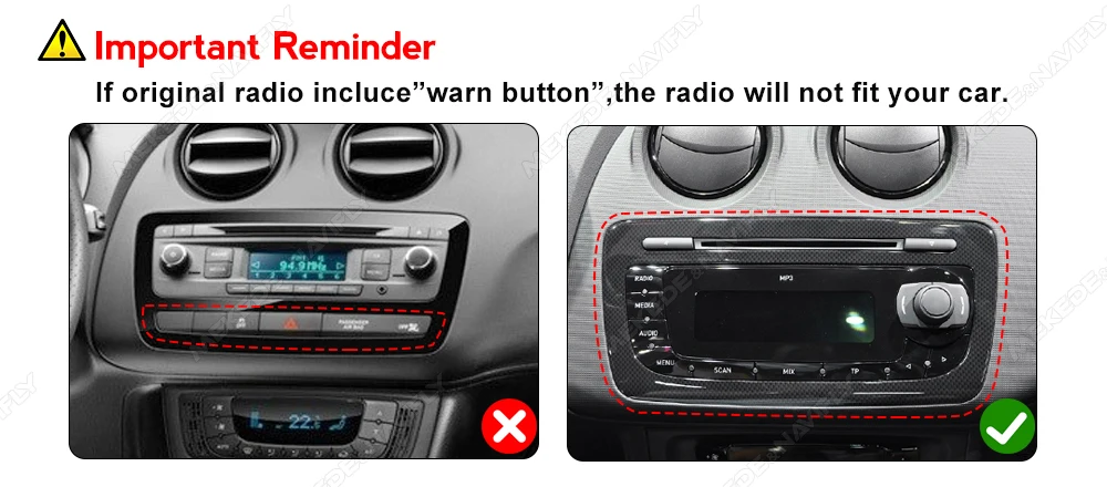MEKEDE 4G LTE CarPlay Android 14 Autoradio Für Seat Ibiza 6J 2009-2013 Auto Multimedia Player BT GPS Stereo Kopf Einheit FM Autoradio