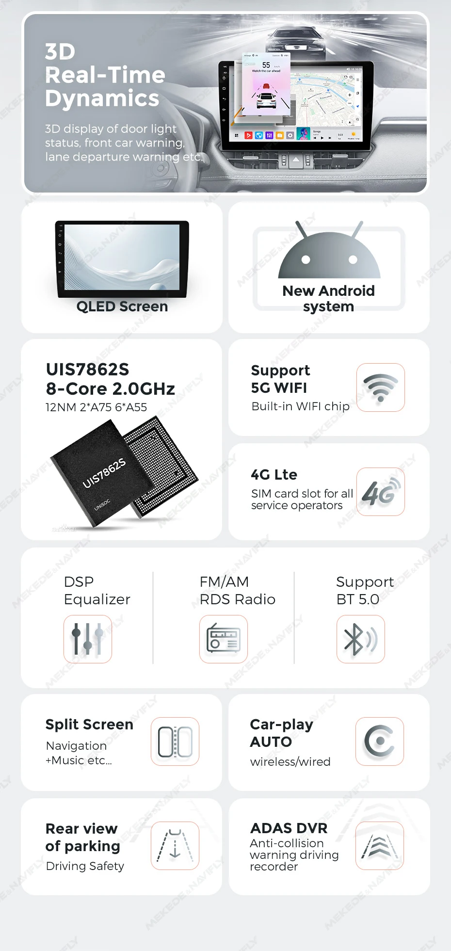 MEKEDE 4G LTE CarPlay Android 14 Autoradio Für Seat Ibiza 6J 2009-2013 Auto Multimedia Player BT GPS Stereo Kopf Einheit FM Autoradio