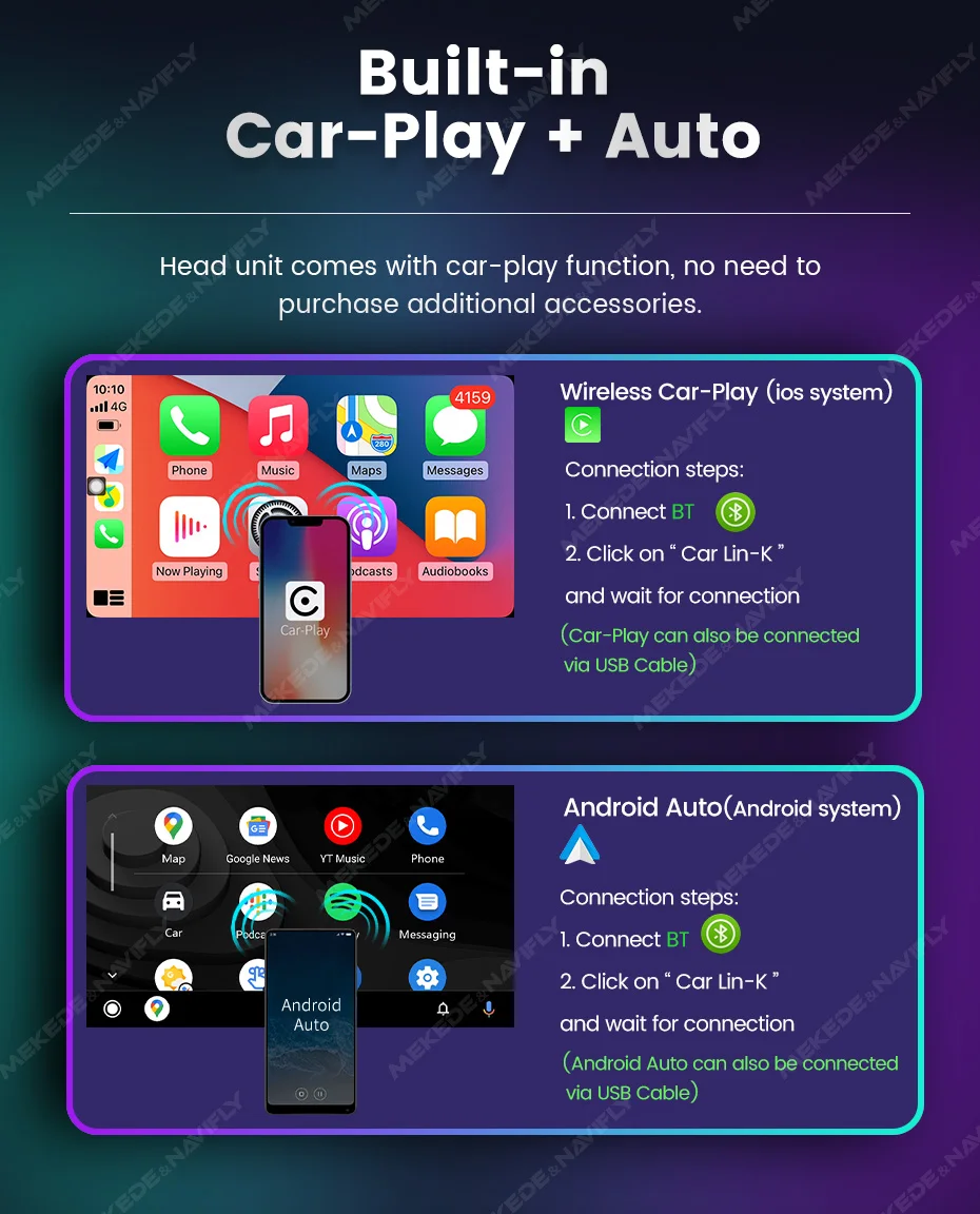 MEKEDE 4G LTE CarPlay Android 14 Autoradio Für Seat Ibiza 6J 2009-2013 Auto Multimedia Player BT GPS Stereo Kopf Einheit FM Autoradio