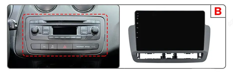 MEKEDE 4G LTE CarPlay Android 14 Autoradio Für Seat Ibiza 6J 2009-2013 Auto Multimedia Player BT GPS Stereo Kopf Einheit FM Autoradio