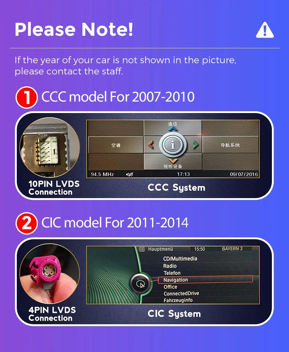 10,25 Zoll 1920*720 Auto-Multimedia-Display, kabelloses CarPlay, Android Auto für BMW X5 E70 X6 E71 E72, Linux-System, GPS, WLAN, Autoradio