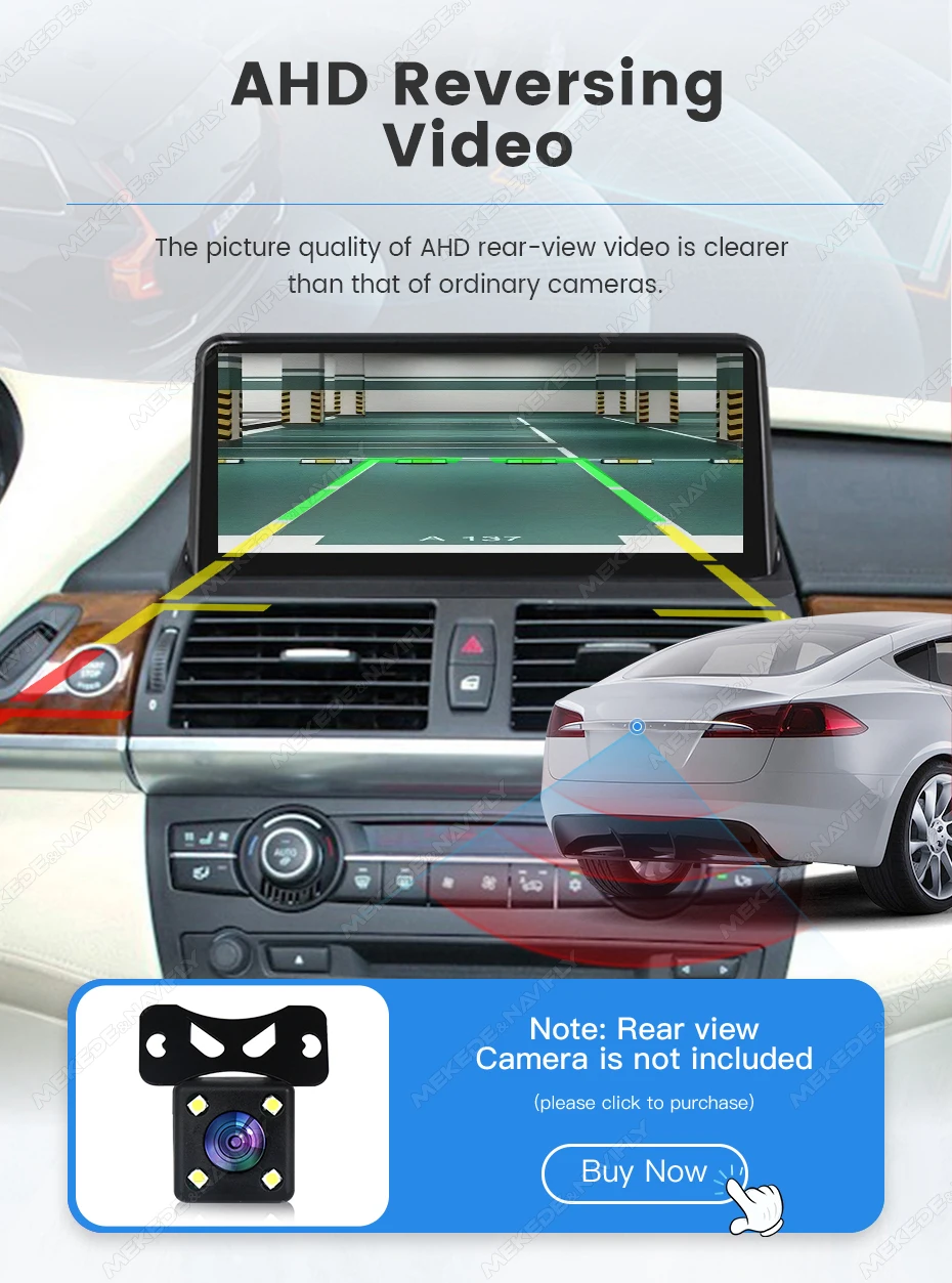 10,25 Zoll 1920*720 Auto-Multimedia-Display, kabelloses CarPlay, Android Auto für BMW X5 E70 X6 E71 E72, Linux-System, GPS, WLAN, Autoradio