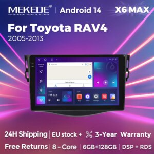Android Autoradio für Toyota RAV4 2005-2013 Drahtlose Carplay GPS DSP RDS 4G 2din Multimedia Video Player