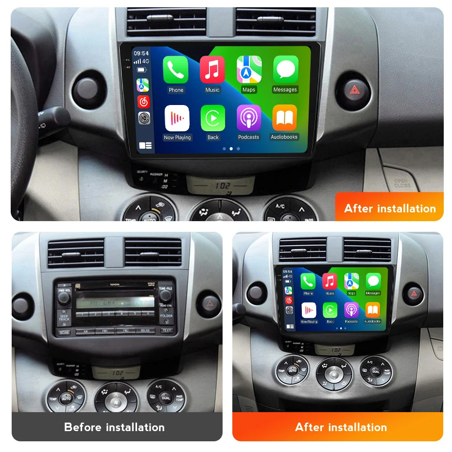 MEKEDE Auto Intelligente System Radio Für Toyota RAV4 RAV 4 2005-2013 Drahtlose Carplay GPS DSP RDS 4G 2din Multimedia Video Player