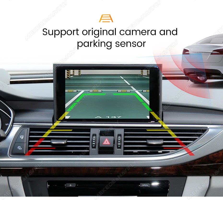 MEKEDE Carplay Decoder Box Für Audi A1 Q3 A4 Q5 A6 Q7 A7 A8 MMI 3G Unterstützt Drahtlose Carplay Android Auto Navigation Spiegel Link