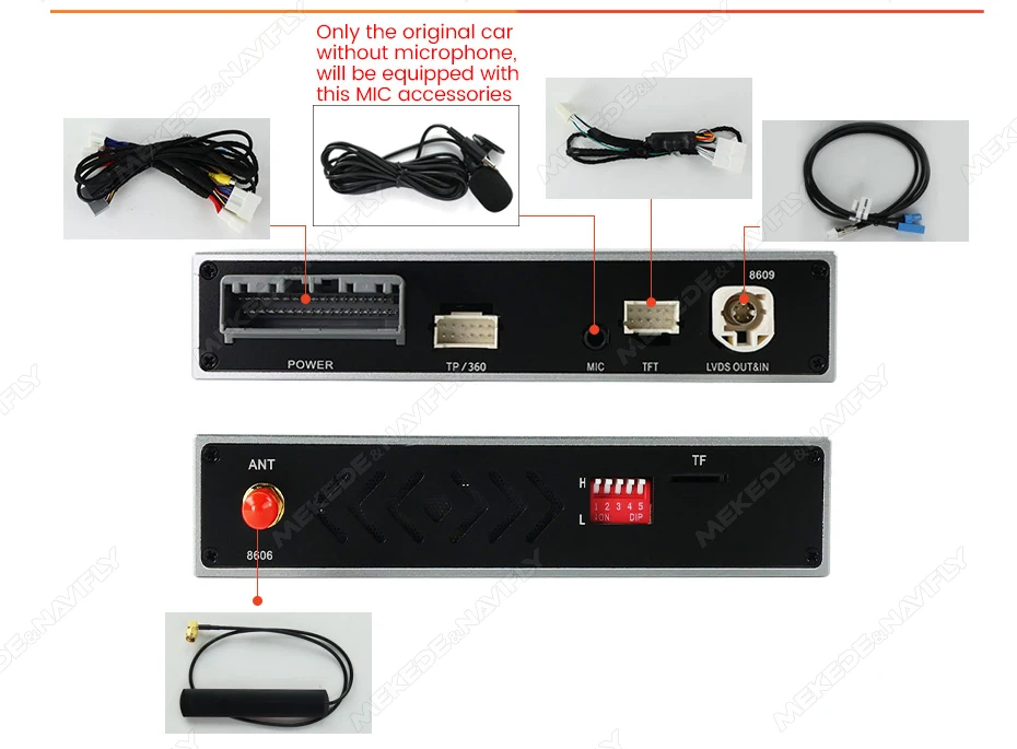 MEKEDE Carplay Decoder Box Für Audi A1 Q3 A4 Q5 A6 Q7 A7 A8 MMI 3G Unterstützt Drahtlose Carplay Android Auto Navigation Spiegel Link