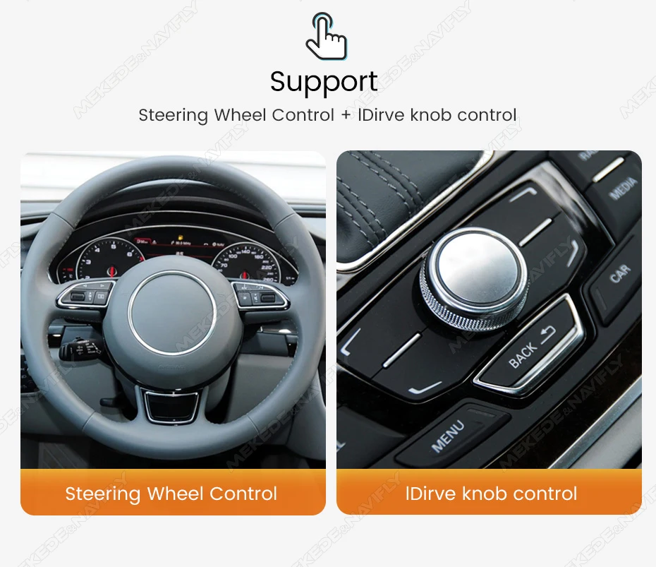 MEKEDE Carplay Decoder Box Für Audi A1 Q3 A4 Q5 A6 Q7 A7 A8 MMI 3G Unterstützt Drahtlose Carplay Android Auto Navigation Spiegel Link