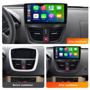 Alternative view of Andrpoid14 Autoradio Für Peugeot 207 207CC 2006-2015 Drahtlose CarPlay Android Auto DSP 4G GPS  FM Radio