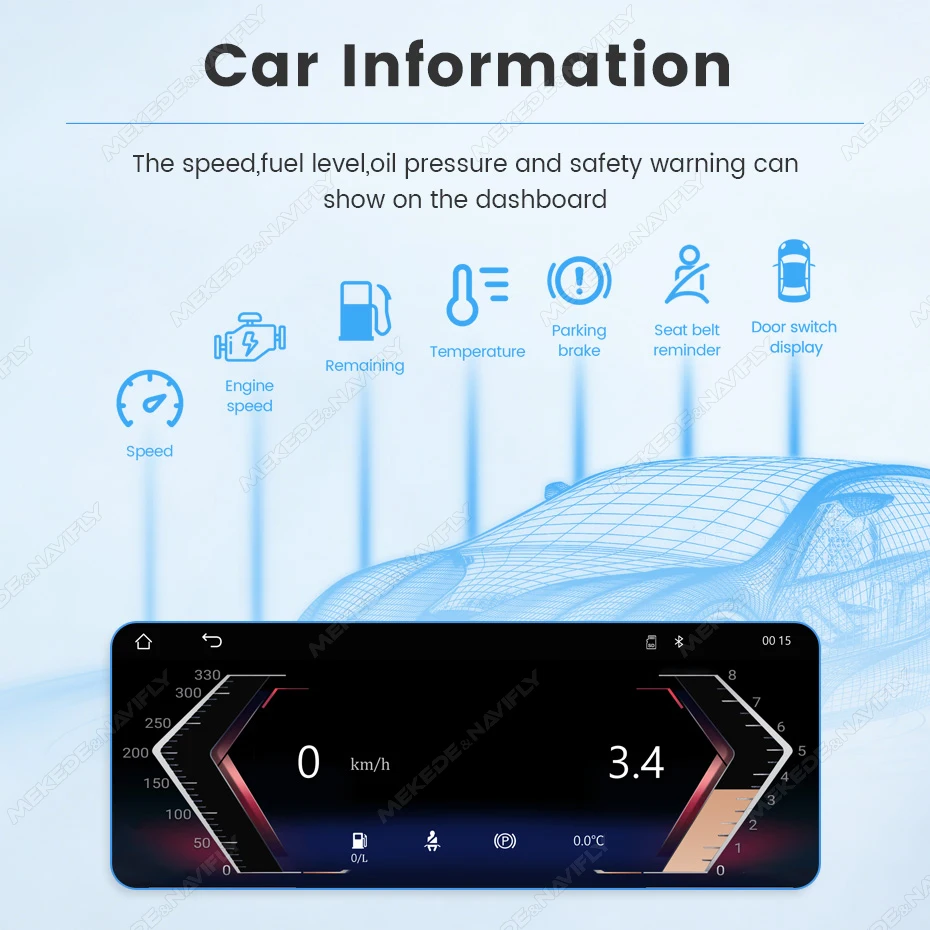 MEKEDE Kabelloses CarPlay Android Auto Autoradio für BMW F20 F30 F21 F22 F31 F32 F33 F34 F36 WIFI BT Mirror Link Multimedia-Player