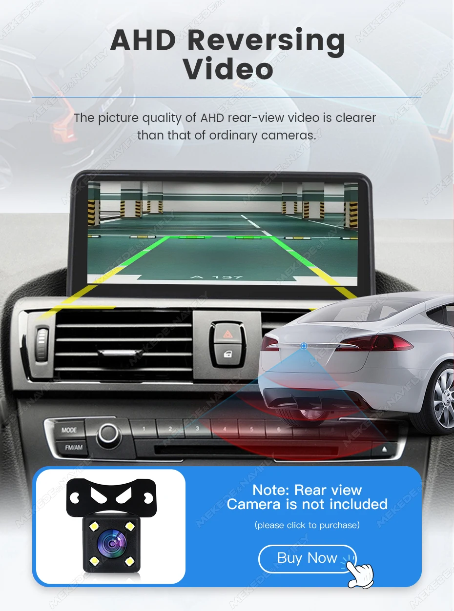 MEKEDE Kabelloses CarPlay Android Auto Autoradio für BMW F20 F30 F21 F22 F31 F32 F33 F34 F36 WIFI BT Mirror Link Multimedia-Player