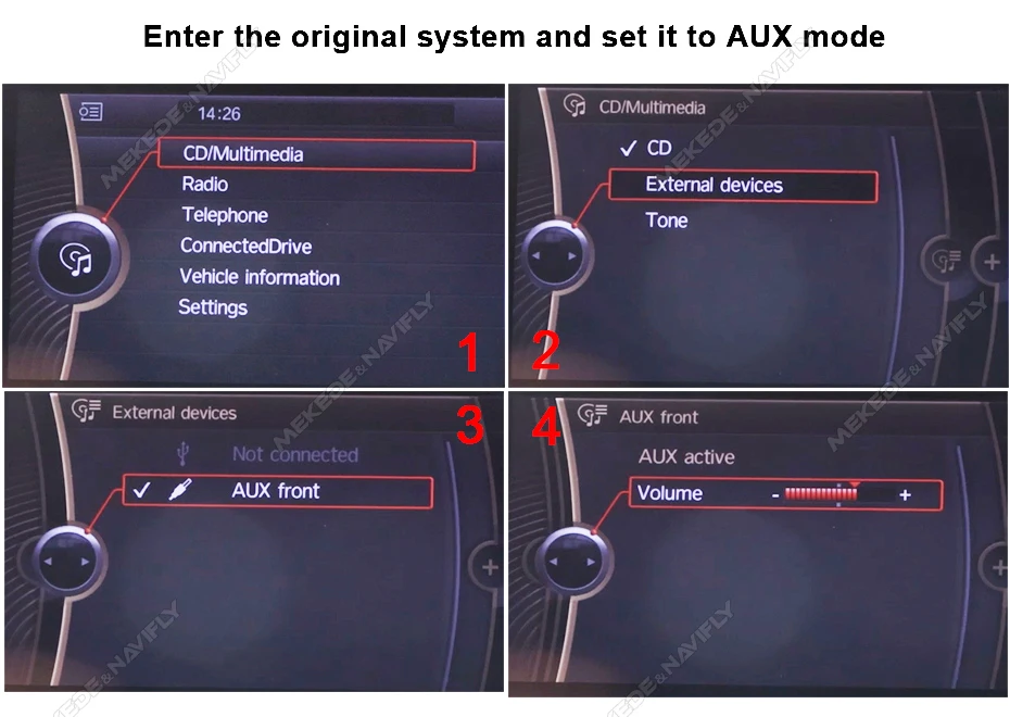 MEKEDE Kabelloses CarPlay Android Auto Autoradio für BMW F20 F30 F21 F22 F31 F32 F33 F34 F36 WIFI BT Mirror Link Multimedia-Player