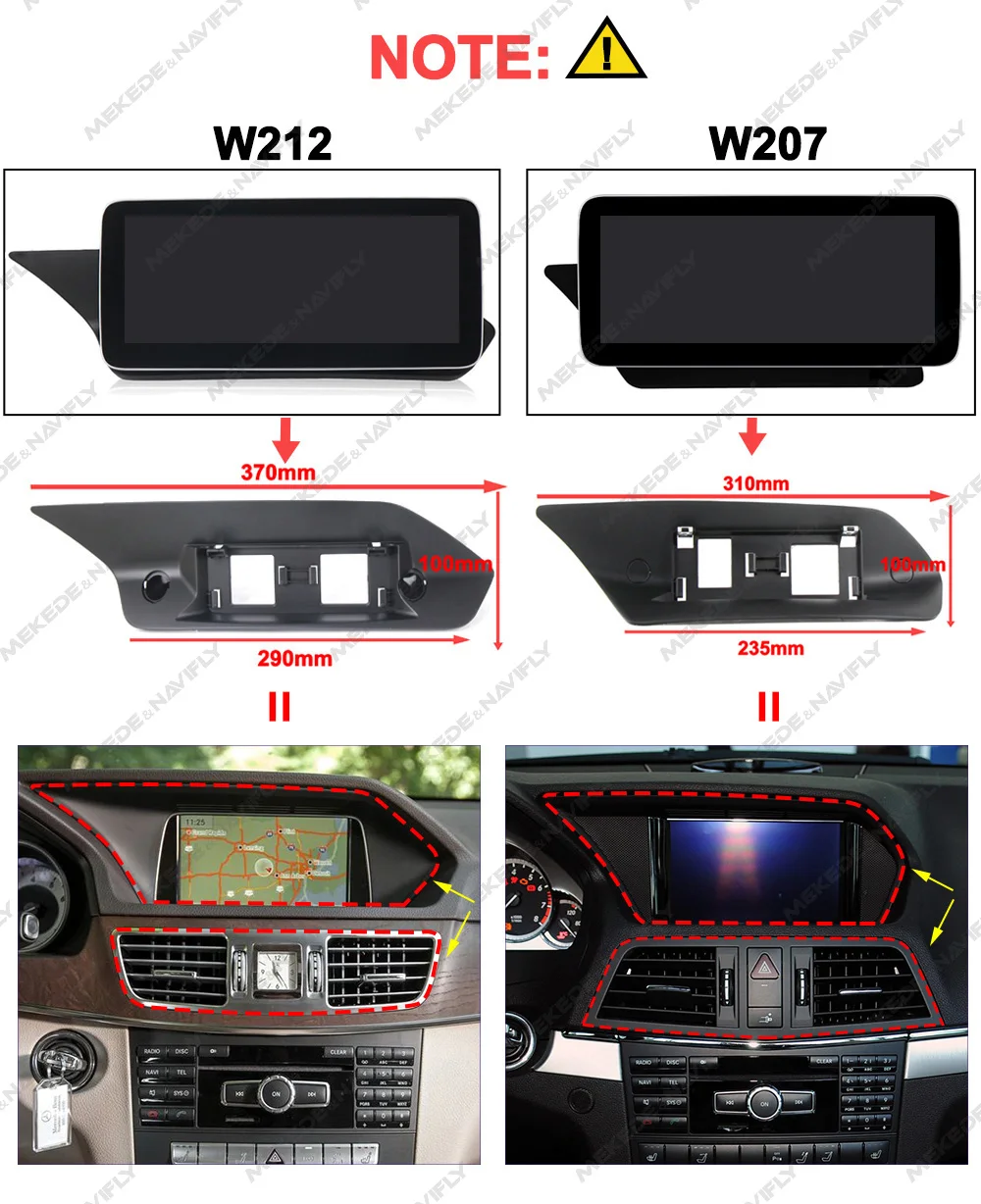 MEKEDE Android 14 CarPlay All-in-One für Mercedes E-Klasse W212 S212 Auto-Multimedia-Player Android Auto Stereo 4G DSP Autoradio