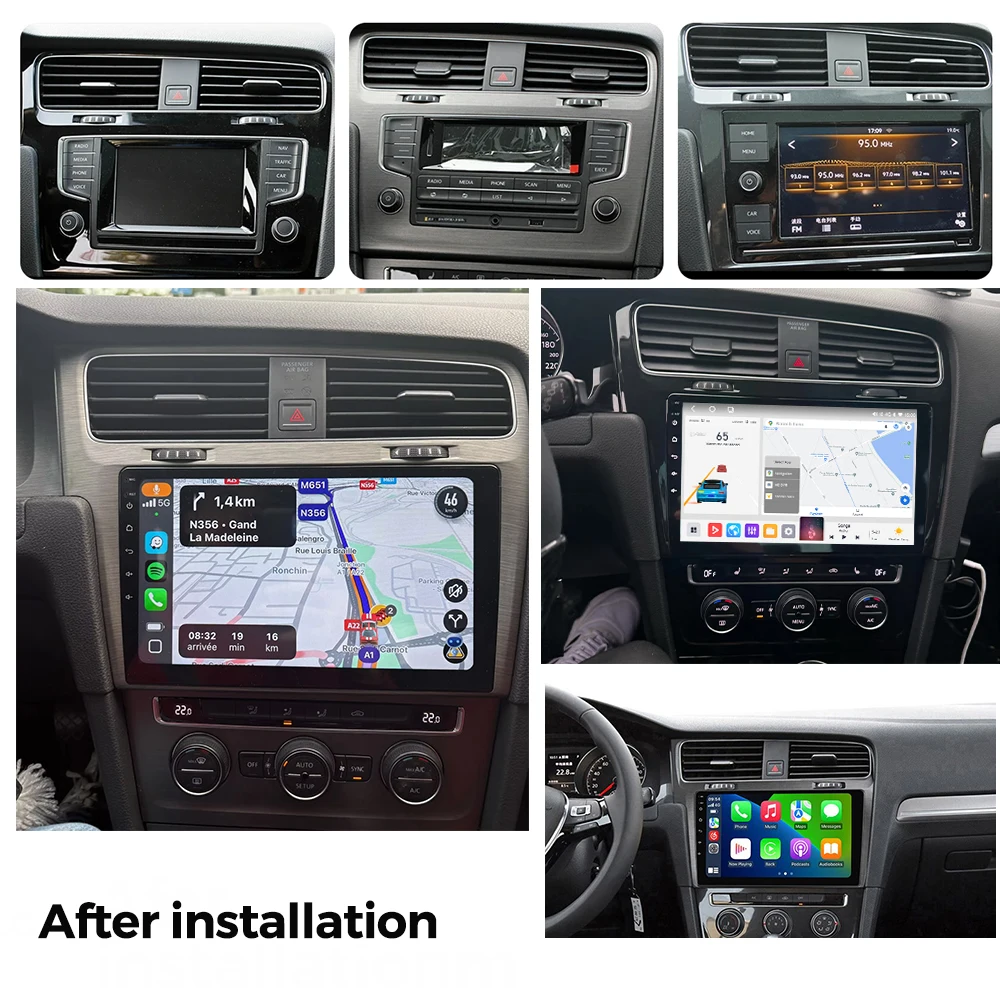 MEKEDE Autoradio Für Volkswagen VW Golf 7 MK7 2012 2013-2020 Drahtlose Carplay Android Auto Multimedia GPS 2Din RDS BT Autoradio