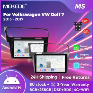 Android14 Autoradio Für Volkswagen VW Golf 7 MK7 2012 2013-2020 Drahtlose Carplay Android Auto Multimedia GPS 2Din RDS BT