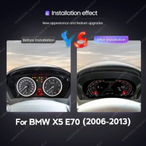 Alternative view of 12,3 Zoll LCD Digital Dashboard Für BMW X5 E70 X6 E71 2006-2013 CCC CIC System Tachometer Fahrzeug Informationen