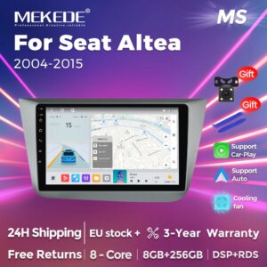 Android14 Autoradio für Seat Altea 2004 - 2015 GPS 4G DSP RDS WIF BT Multimedia Video Player Drahtlose Carplay Auto