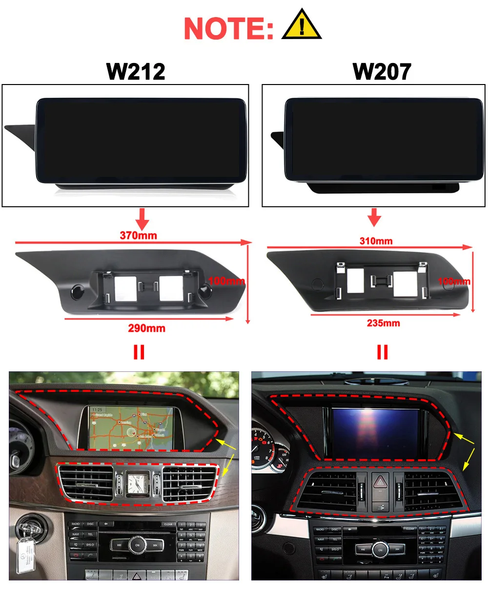 MEKEDE 8-Kern Wireless Carplay Android Auto für Mercedes Benz Klasse E C207 W207 A207 Autoradio Multimedia Player GPS 4G LTE DSP