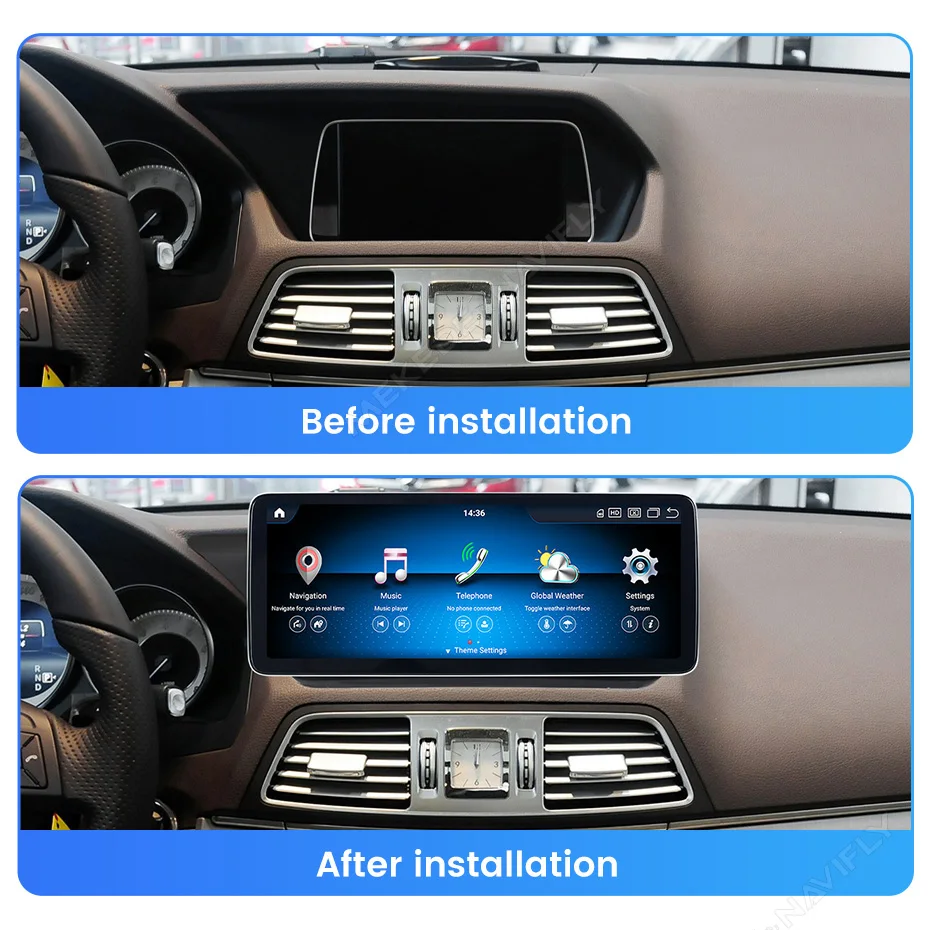 MEKEDE 8-Kern Wireless Carplay Android Auto für Mercedes Benz Klasse E C207 W207 A207 Autoradio Multimedia Player GPS 4G LTE DSP