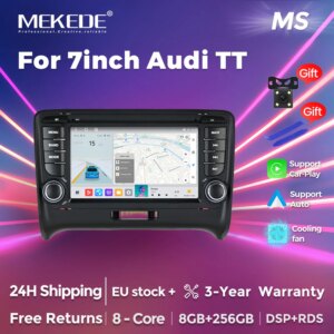 Android14 Autoradio 7-zoll für Audi TT MK2 8J 2006-2016 GPS Navigation Stereo Auto Radio RDS Carplay WIFI