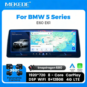 Android Auto-Multimedia-Player für BMW 5er Serie E60 E61 E63 E64 Qualcomm 680 Wireless CarPlay Android Auto Dual BT