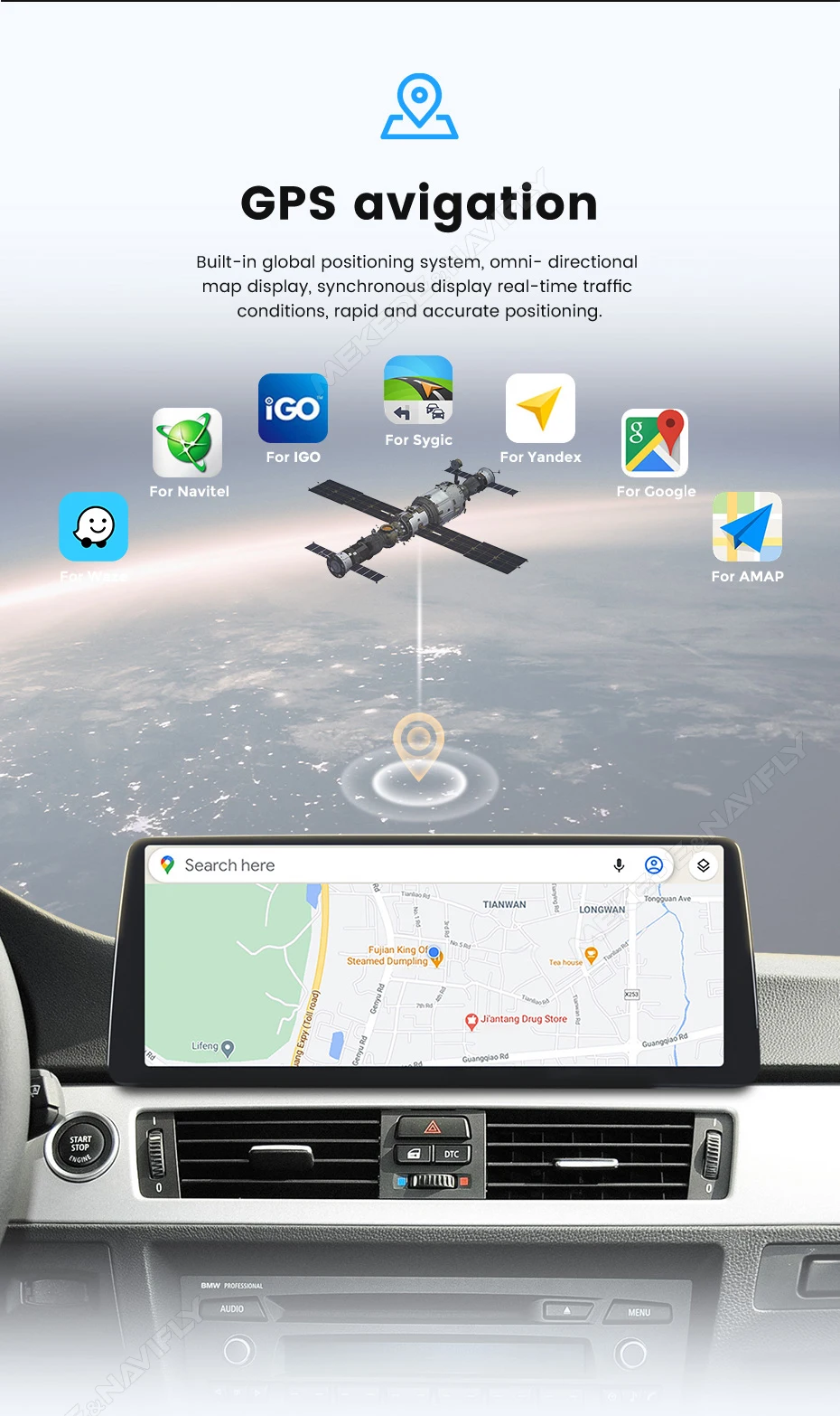 MEKEDE ID6 ID7 ID8 ID9 Auto-Multimedia-Player für BMW 5er Serie E60 E61 E63 E64 Qualcomm 680 Wireless CarPlay Android Auto Dual BT