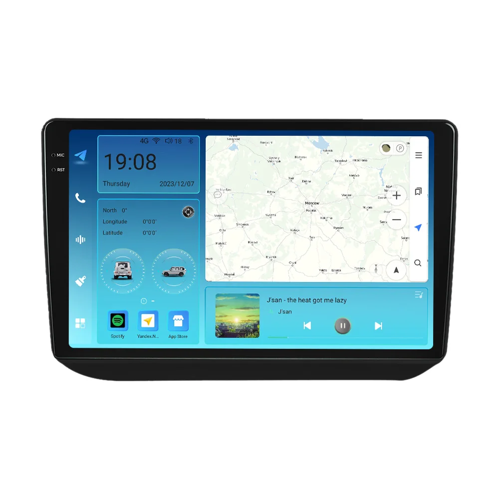 Navifly Android 14 10 zoll 2K QLED Touchscreen 2DIN Für Skoda Fabia 2 2007-2014 Drahtlose Carplay Android AUTO Auto Stereo Radio