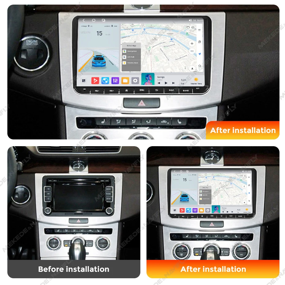MEKEDE 9 zoll CarPlay Android Auto Auto Radio Für VW Volkswagen Golf Passat B6 B7 Skoda Seat Octavia Polo Tiguan Jetta DSP RDS GPS