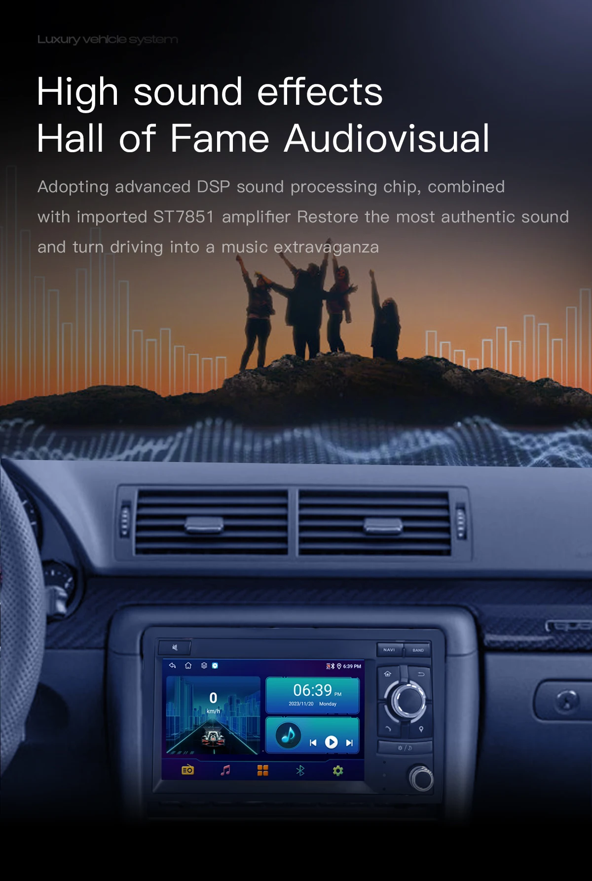 Android14 Drahtlose Carplay Auto Multimedia-Player Für Audi A4 2002-2008 S4 RS4 B6 B7 8H Wifi radio AI Stimme Navigation IPS GPS