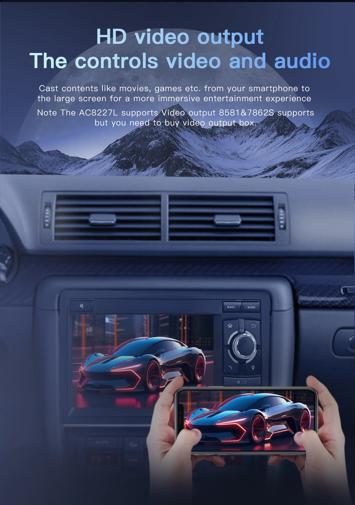 Android14 Drahtlose Carplay Auto Multimedia-Player Für Audi A4 2002-2008 S4 RS4 B6 B7 8H Wifi radio AI Stimme Navigation IPS GPS