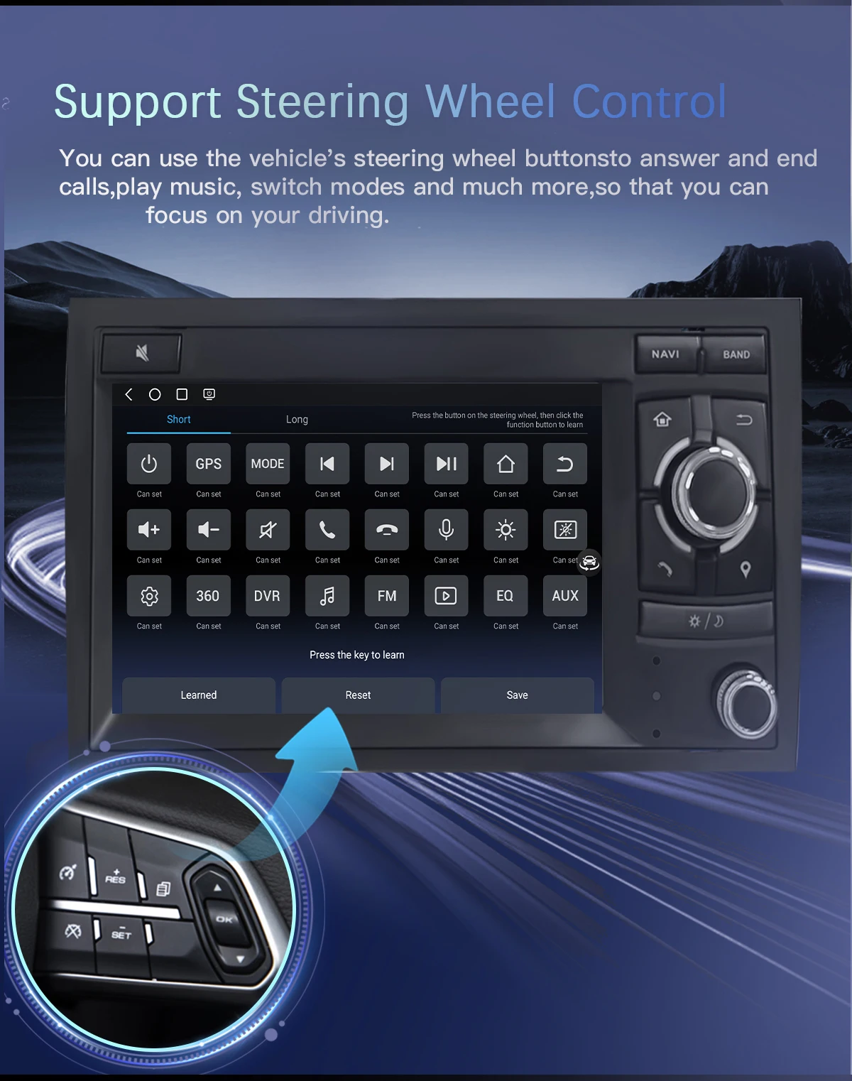 Android14 Drahtlose Carplay Auto Multimedia-Player Für Audi A4 2002-2008 S4 RS4 B6 B7 8H Wifi radio AI Stimme Navigation IPS GPS