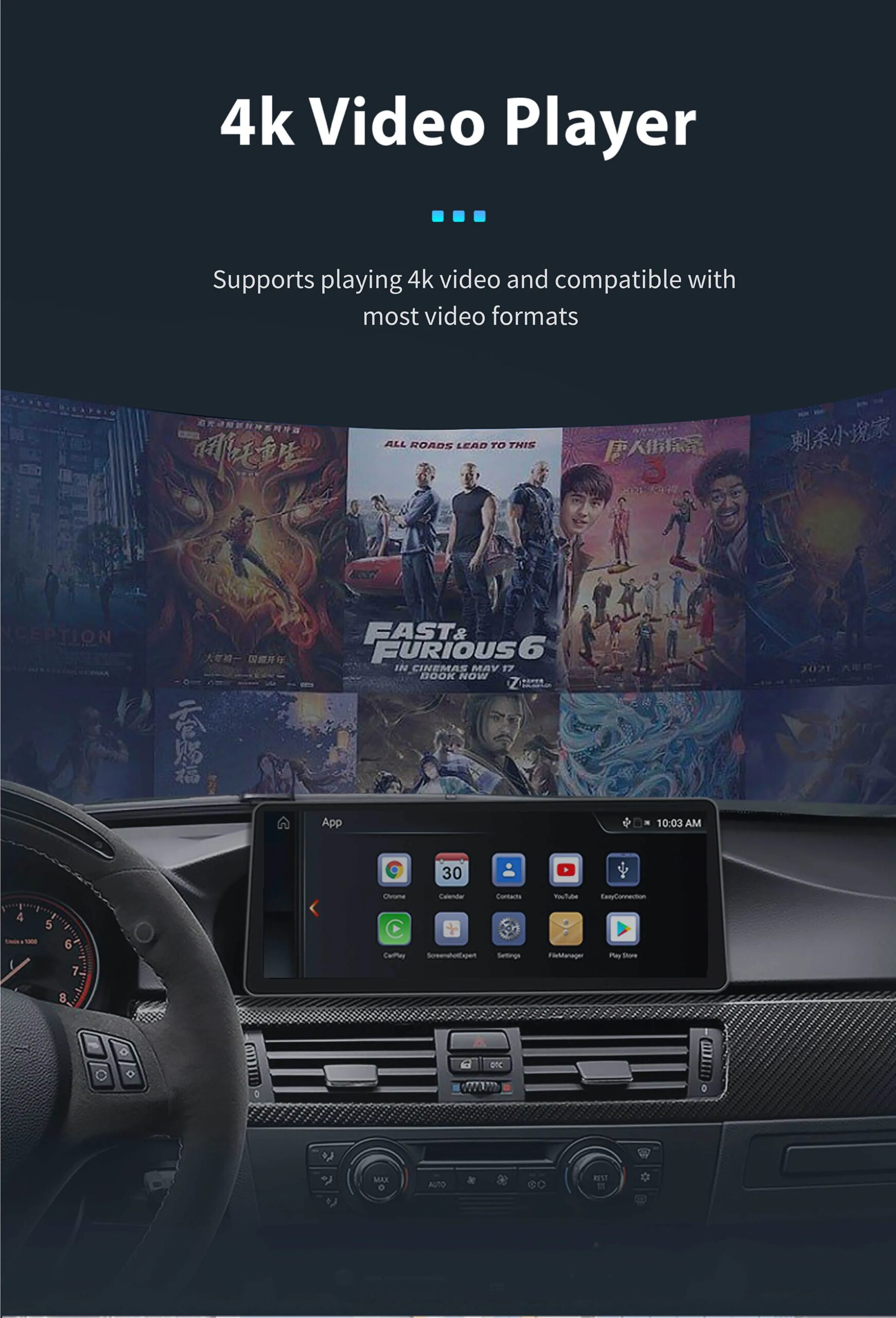 Uckazy 15,8 Touchscreen-Autoradio für BMW 7er F01 F02 F03 F04 2009–2015 CIC NBT System GPS-Navigation Multimedia-Display Head Unit Video Player Carplay