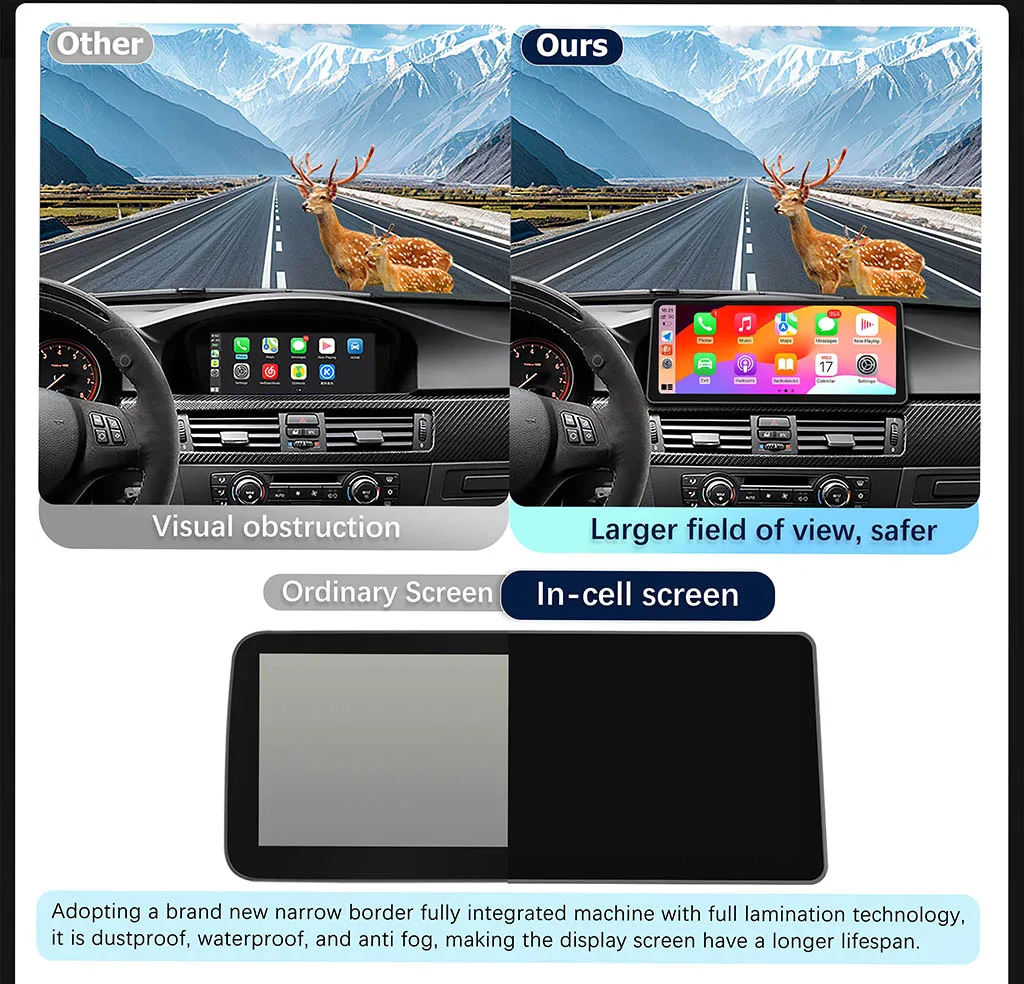 Uckazy 15,8 Touchscreen-Autoradio für BMW 7er F01 F02 F03 F04 2009–2015 CIC NBT System GPS-Navigation Multimedia-Display Head Unit Video Player Carplay