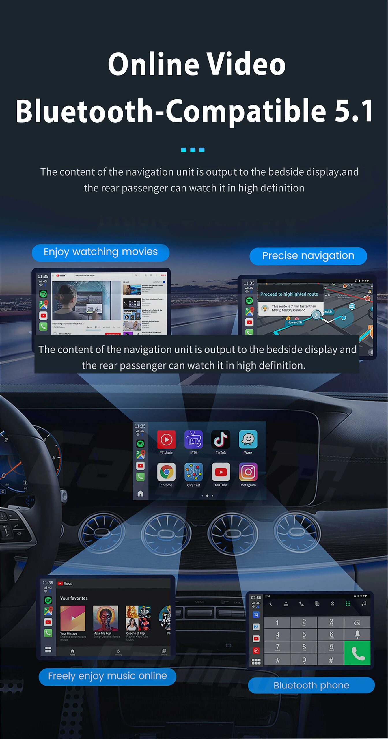 Uckazy 15,8 Touchscreen-Autoradio für BMW 7er F01 F02 F03 F04 2009–2015 CIC NBT System GPS-Navigation Multimedia-Display Head Unit Video Player Carplay