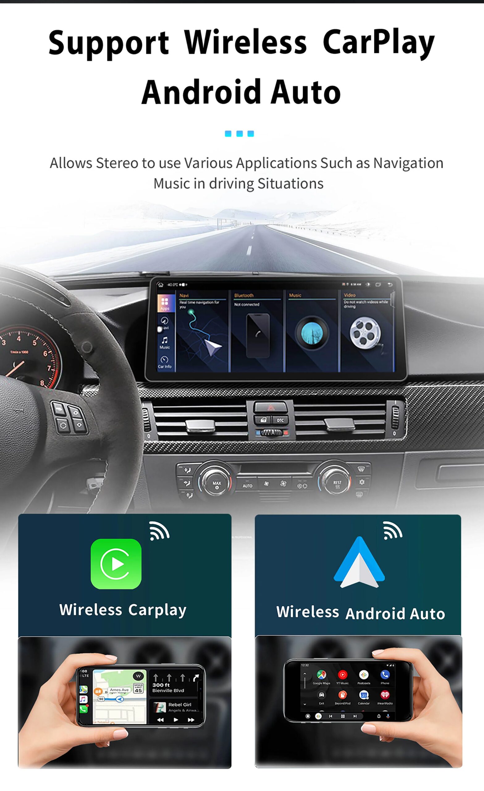 Uckazy 15,8 Touchscreen-Autoradio für BMW 7er F01 F02 F03 F04 2009–2015 CIC NBT System GPS-Navigation Multimedia-Display Head Unit Video Player Carplay