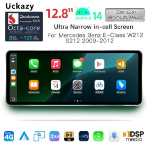 Android 14 Autoradio für Mercedes Benz E Klasse W212 2009-2015 Player Video DSP Stereo Touchscreen 4G WiFi BT