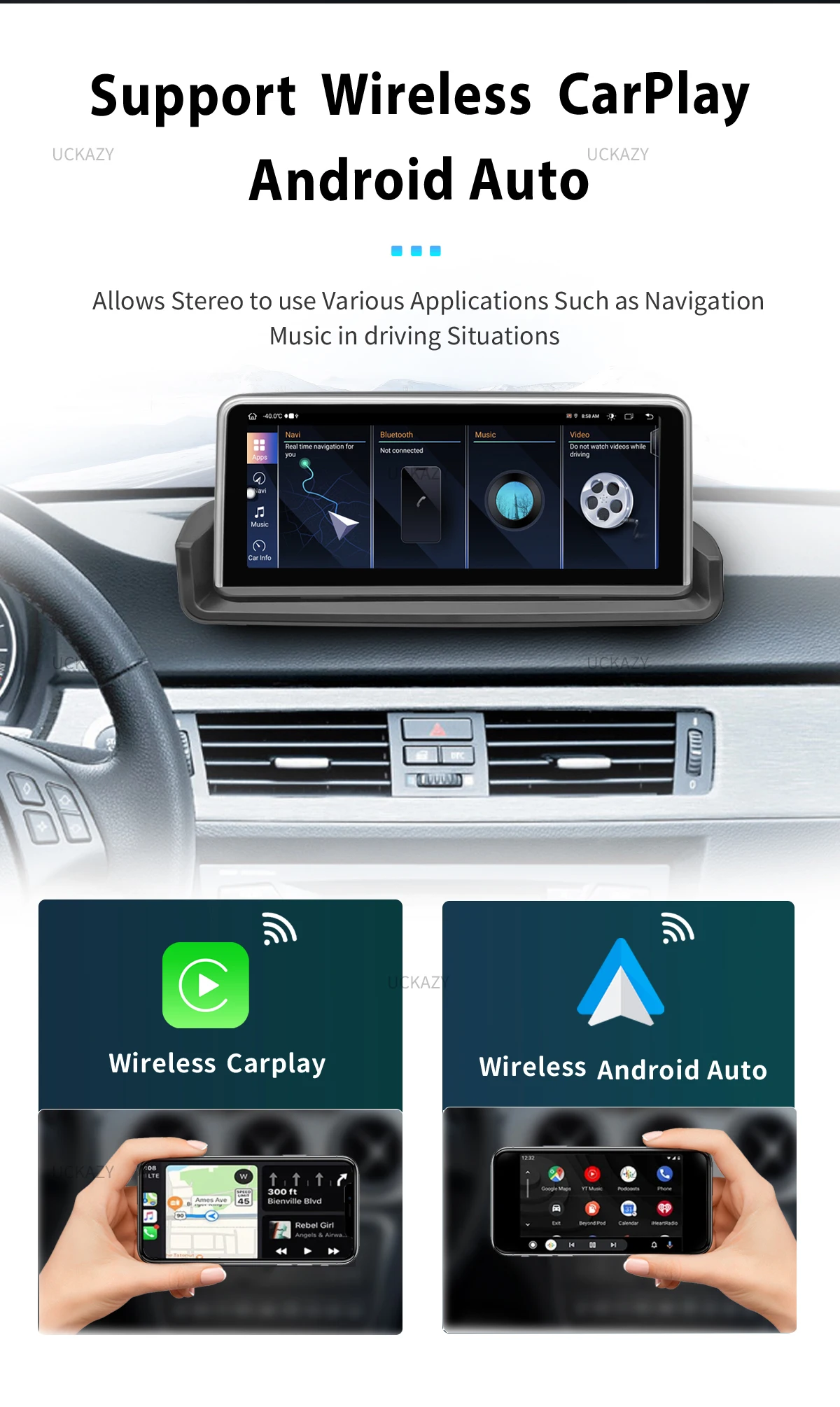 10.25 ''Snapdragon 2005 Wireless Carplay Android 14 Autoradio für BMW E90 E91 E92 E93 2012-2015 Bildschirm Multimedia Audio Head Unit 10.25 ''Snapdragon 2005 Wireless Carplay Android 14 Autoradio für BMW E90 E91 E92 E93 2012-2015 Bildschirm Multimedia Audio Head Unit