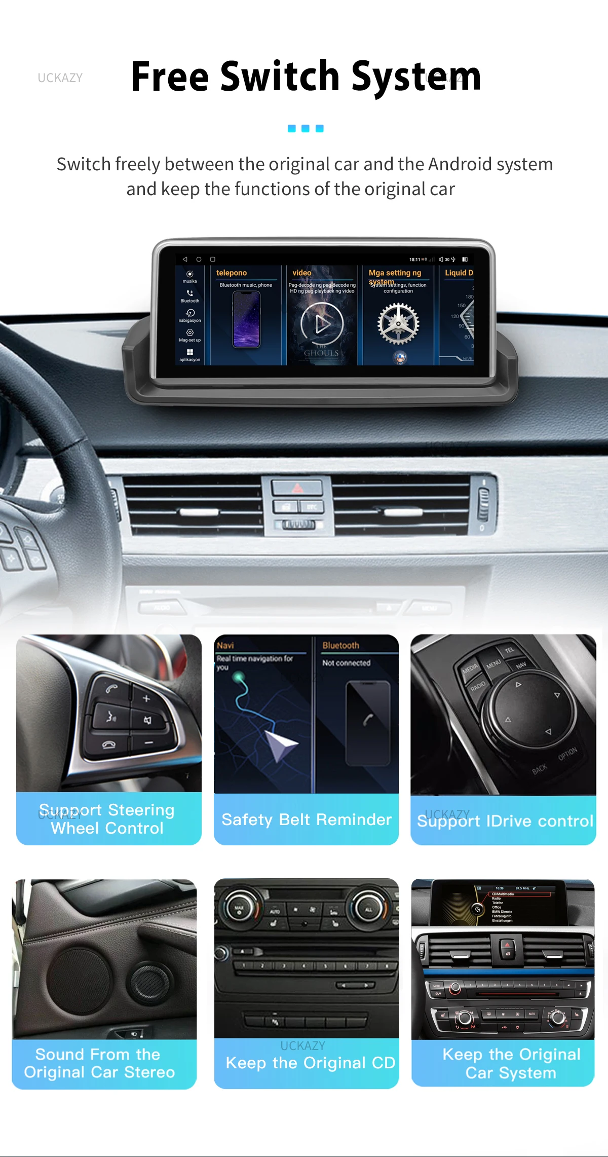 10.25 ''Snapdragon 2005 Wireless Carplay Android 14 Autoradio für BMW E90 E91 E92 E93 2012-2015 Bildschirm Multimedia Audio Head Unit 10.25 ''Snapdragon 2005 Wireless Carplay Android 14 Autoradio für BMW E90 E91 E92 E93 2012-2015 Bildschirm Multimedia Audio Head Unit