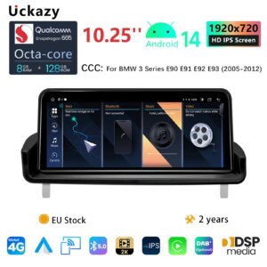 Android14 Autoradio für BMW E90 E91 E92 E93 2012-2015 Bildschirm Multimedia Audio 10.25 ''Snapdragon 2005 Wireless Carplay