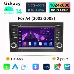Android14 Autoradio für Audi a4 b6 b7 s4 b7 b6 rs4 Seat Exeo 2012-2015 rs4 b7  2014-2018 Multimedia