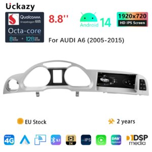Android14 Autoradio für Audi a6 c6 4f 2011-mmi 2g 3g Multimedia Carplay Bildschirm