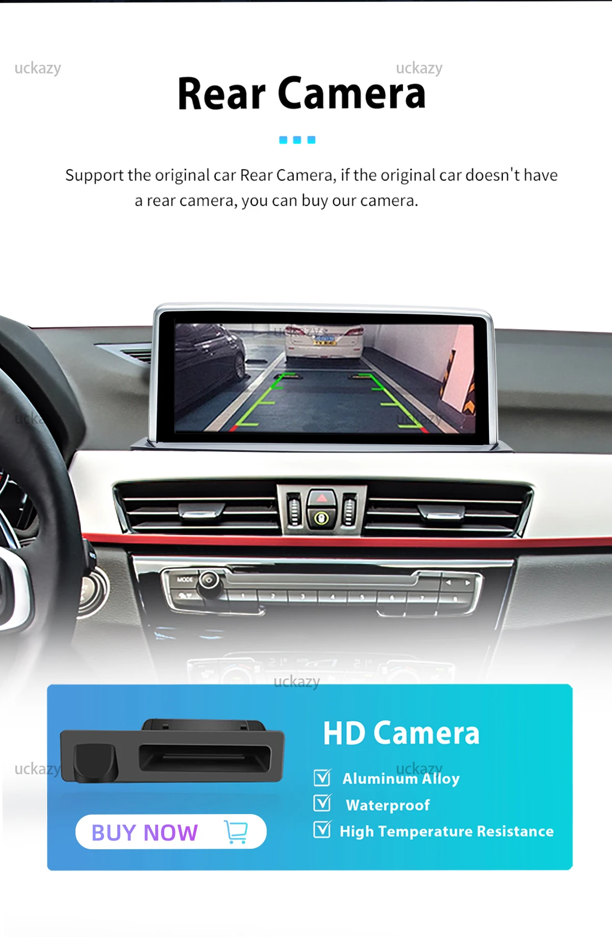 Uckazy Wireless CarPlay Android 14 Auto für BMW NBT EVO X1 F48 2016–2020 mit CarPlay-Funktionen Airplay Mirror Link