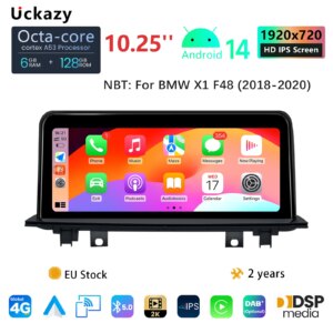 Android 14 Autoradio für BMW  X1 F48 2016–2020 NBT EVO  CarPlay-Funktionen Airplay Mirror Link