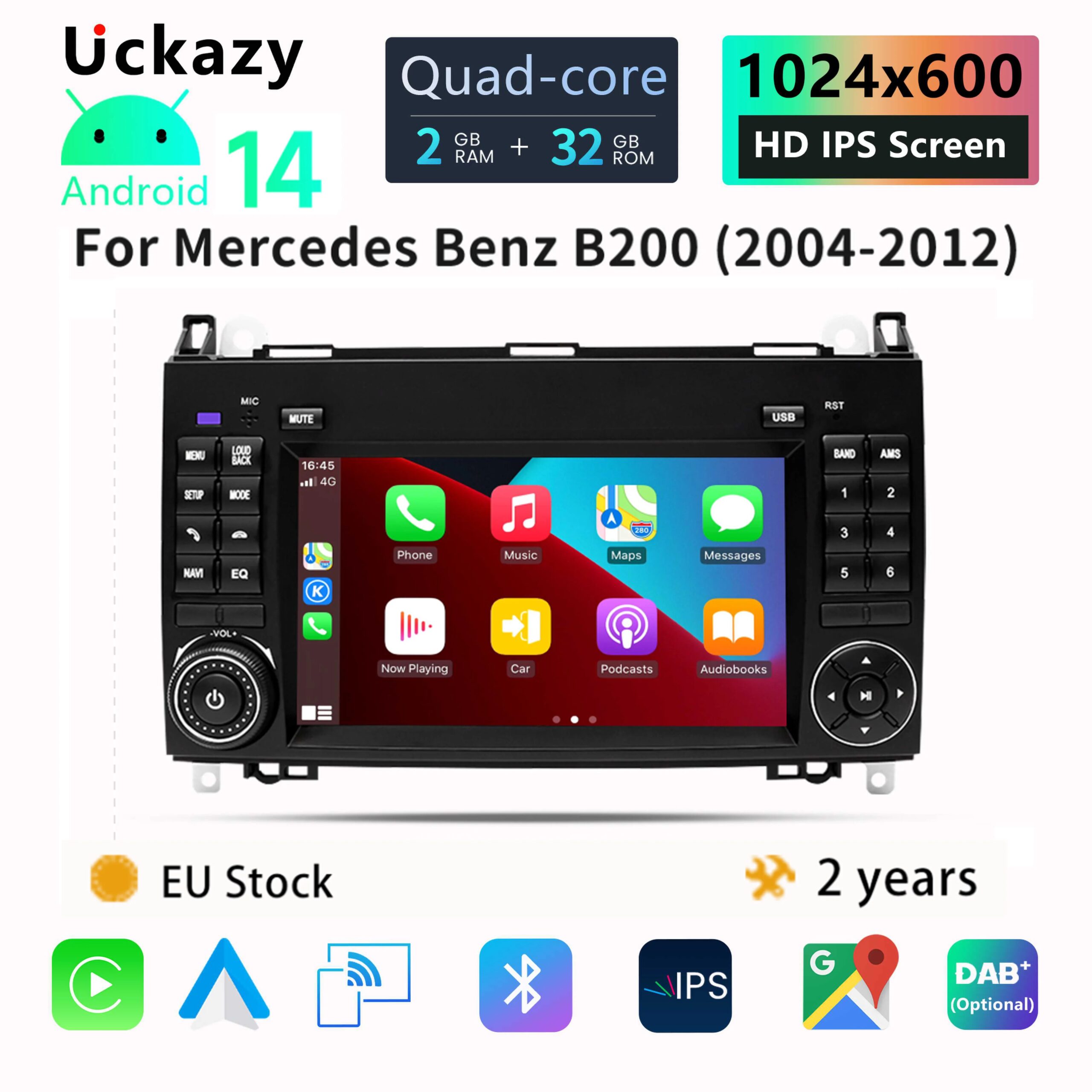 Android 14 Autoradio für Mercedes Sprinter Benz B200 Vito W639 Viano B Klasse W169 W245 W209 Multimedia