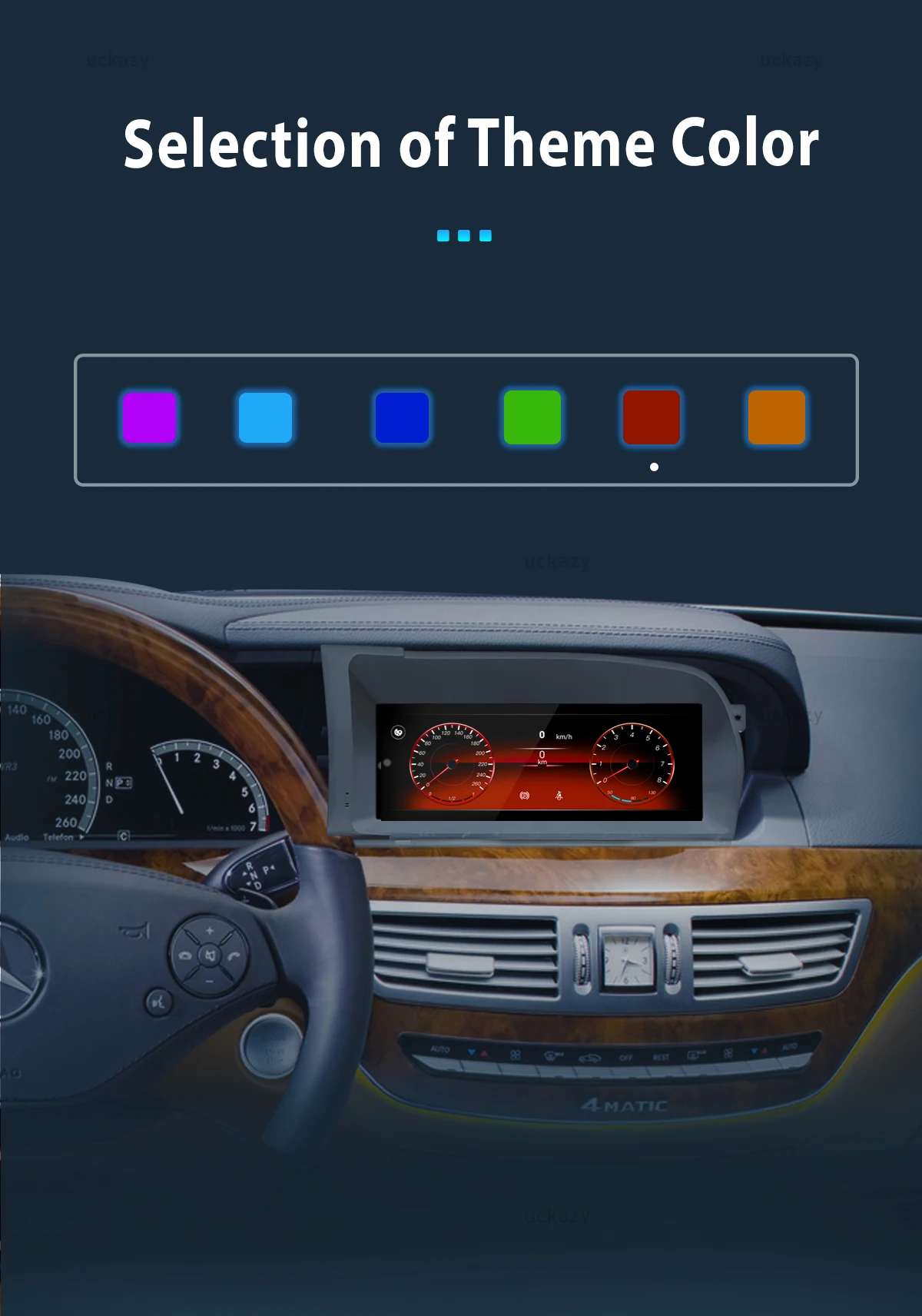 8GB kabelloses Carplay Android 14 Autoradio GPS-Navigation für Mercedes Benz S-Klasse W221 3.0/3,5 Multimedia-Bildschirm Audio Stereo4g