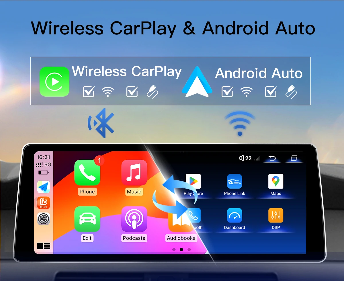 12,8'' 2400*900 Hohe Auflösung Android 14 Snapdragon 665 Uckazy Drahtlose CarPlay Für BMW 2 Serie F45 F46 2013-2019 NBT EVO System Auto Radio Multimedia Android Auto Navigation GPS