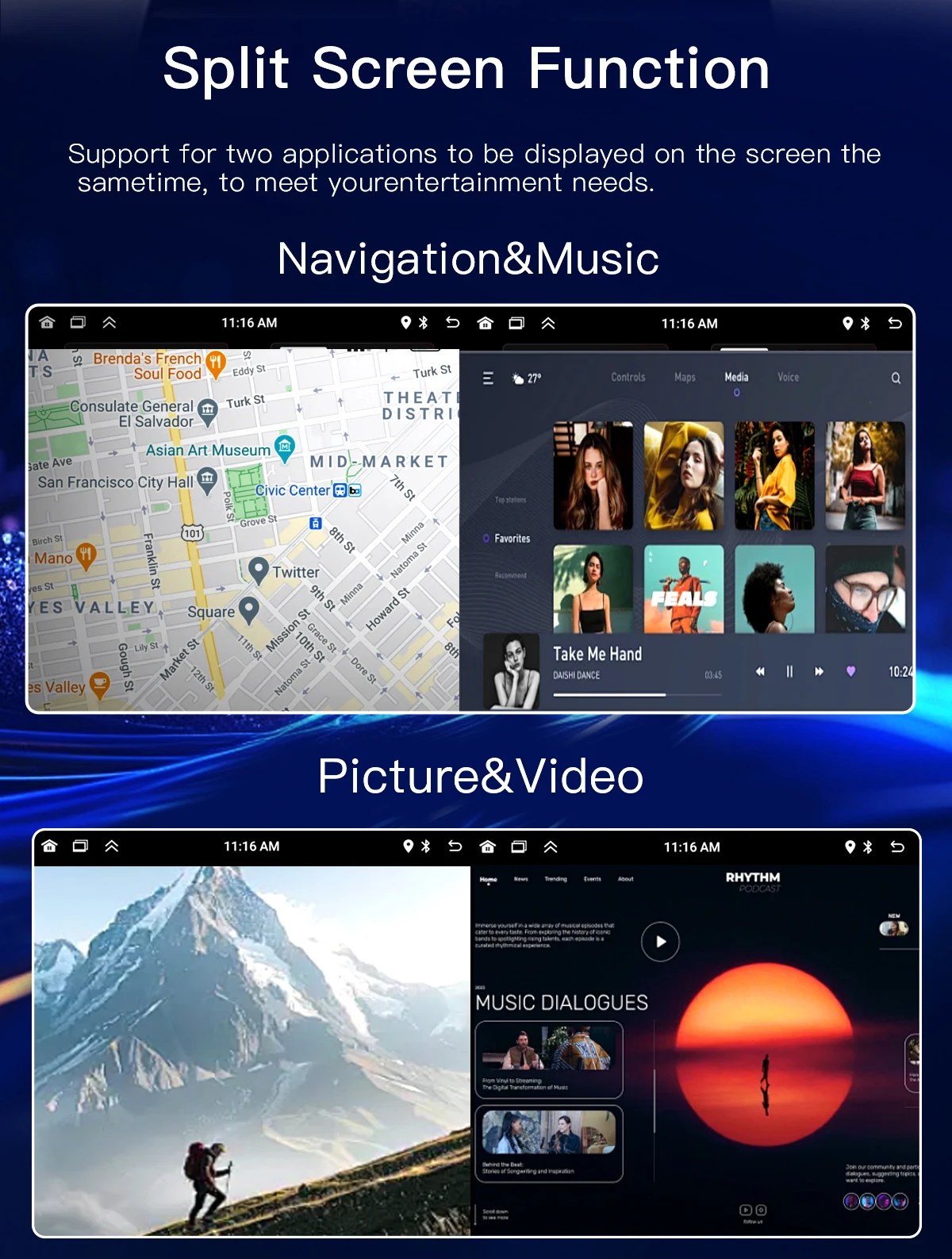 Android 14 Autoradio für BMW 5er F10 F11 2010-2016 CIC NBT Auto Video Player GPS NAVI – Bild 7