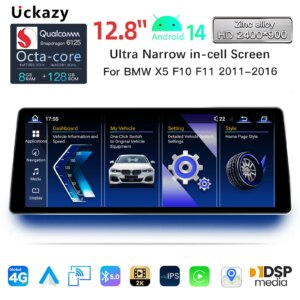 Android 14 Autoradio für BMW 5er F10 F11 2010-2016 CIC NBT Auto Video Player GPS NAVI