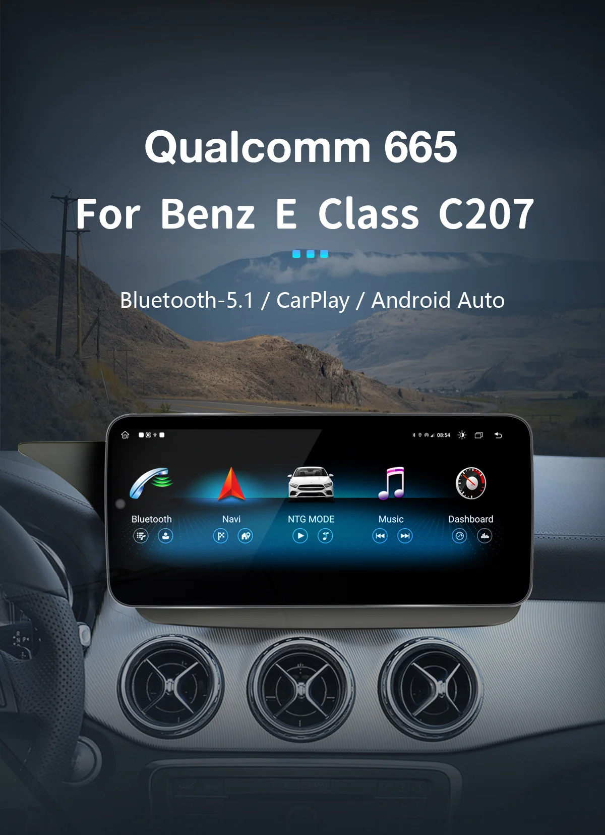 Qualcomm 2009 kabelloses carplay autoradio android 14 für mercedes benz eclass e-klasse c207 w207 a207 2012-2015 multimedia bildschirm