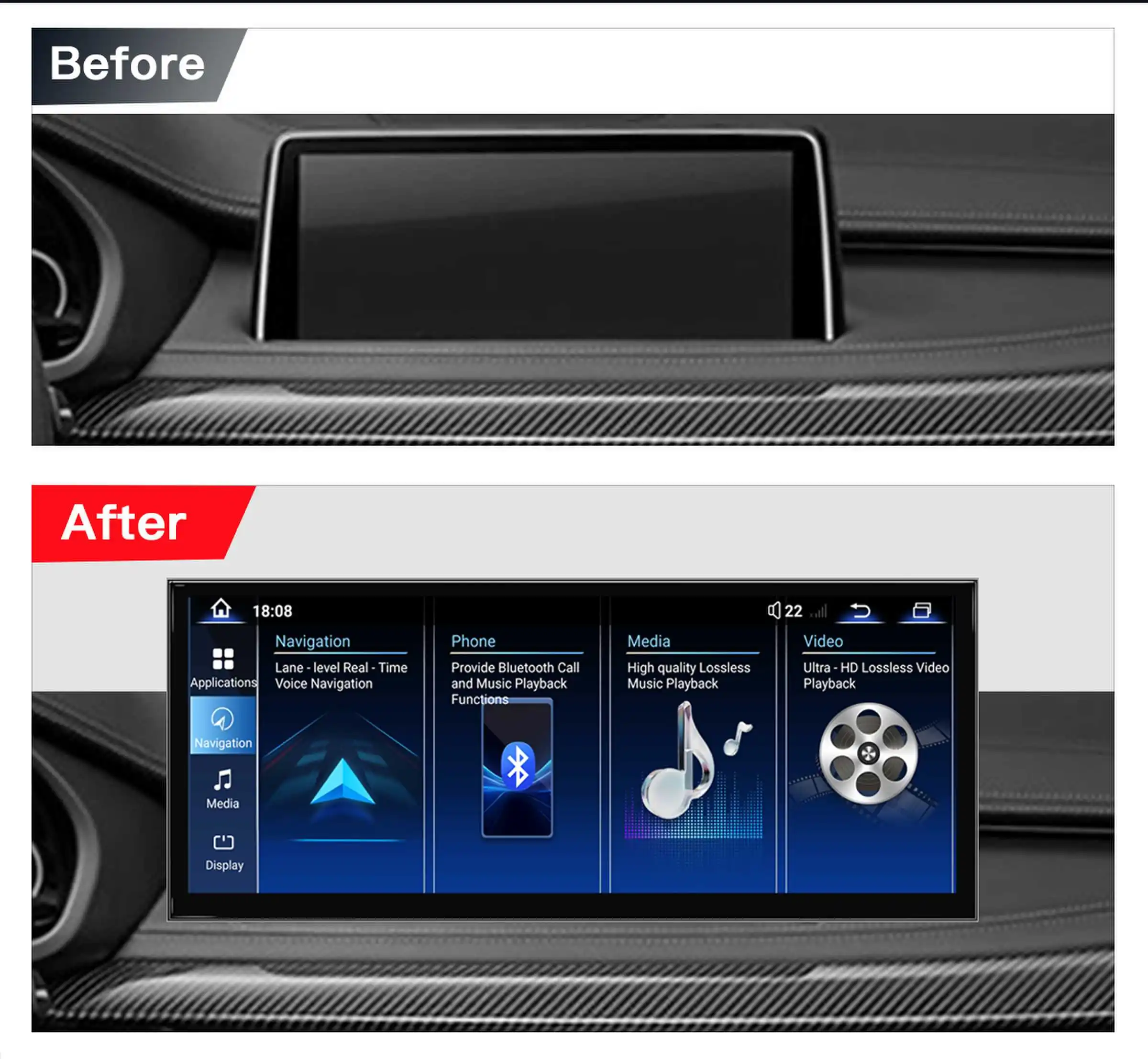 Uckazy 15,8 Touchscreen 1920*720 Touchscreen Für BMW X5 F15 X6 F16 2014-2018 NBT/EVO System Auto Radio Multimedia Player GPS Navigation WiFi BT Carplay Auto Werkzeuge